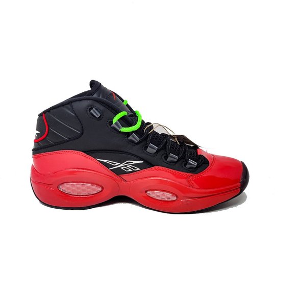 Reebok Question Mid Red Black Street Sleigh G57551 Iverson BRED Christmas Holida - Picture 3 of 13